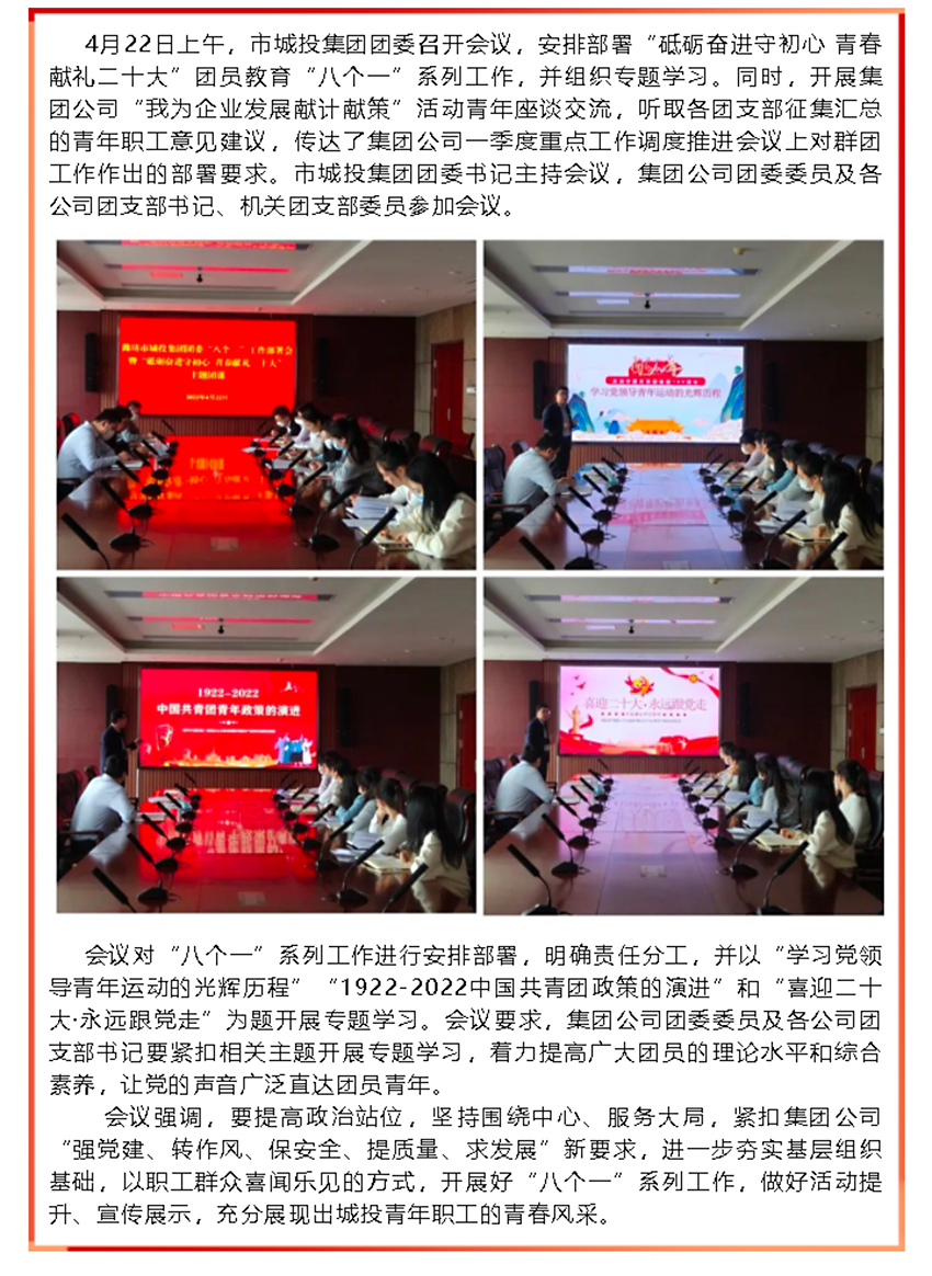 市城投集团团委召开“砥砺奋进守初心 青春献礼二十大”团员教育“八个一”系列工作部署会议.png